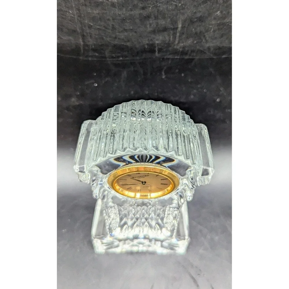 Vintage Waterford Crystal Grandfather Clock Desk Clock Ireland Vintage Untested